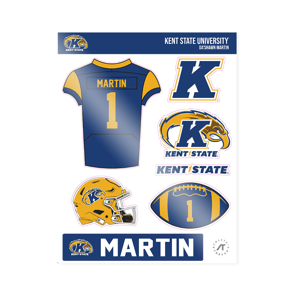 Kent State - NCAA Football : Da'Shawn Martin - Sticker Sheet-0