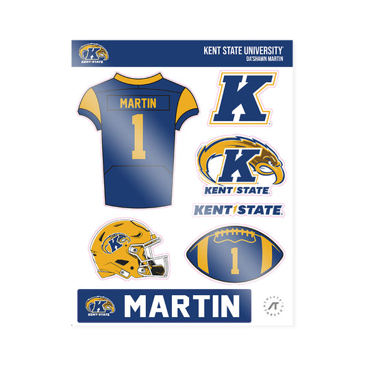 Kent State - NCAA Football : Da'Shawn Martin - Sticker Sheet-0