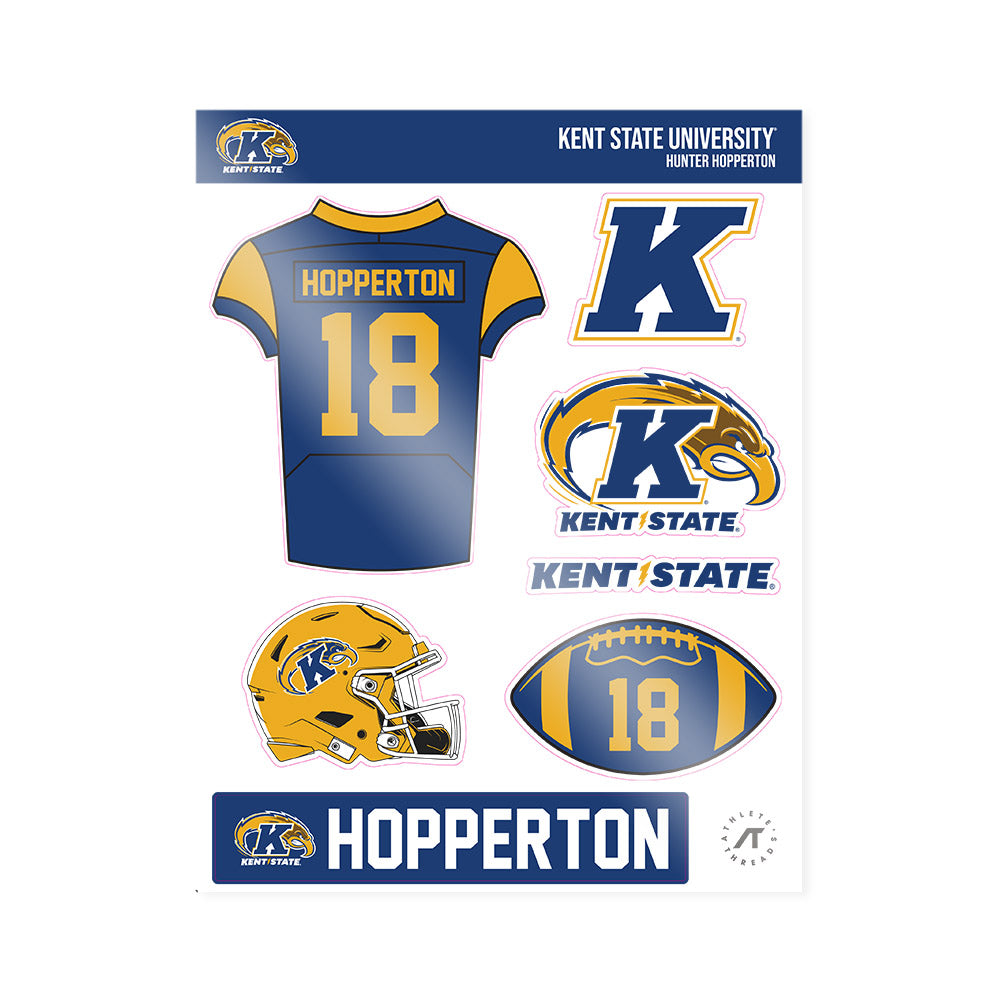 Kent State - NCAA Football : Hunter Hopperton - Sticker Sheet-0