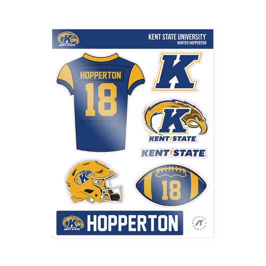 Kent State - NCAA Football : Hunter Hopperton - Sticker Sheet-0