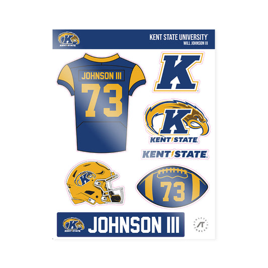 Kent State - NCAA Football : Will Johnson III - Sticker Sheet-0