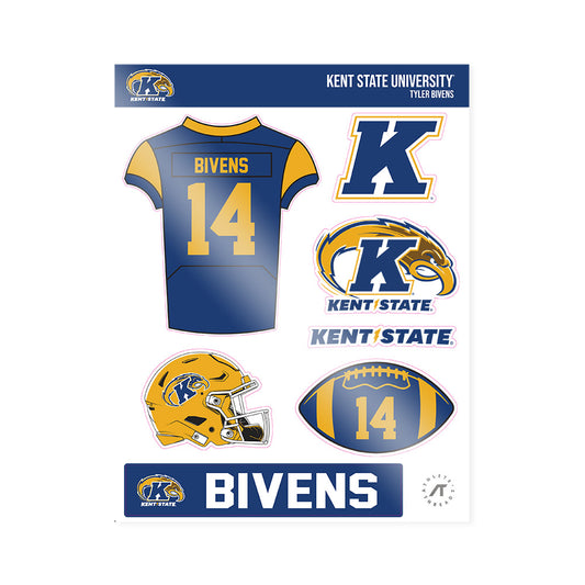 Kent State - NCAA Football : Tyler Bivens - Sticker Sheet-0