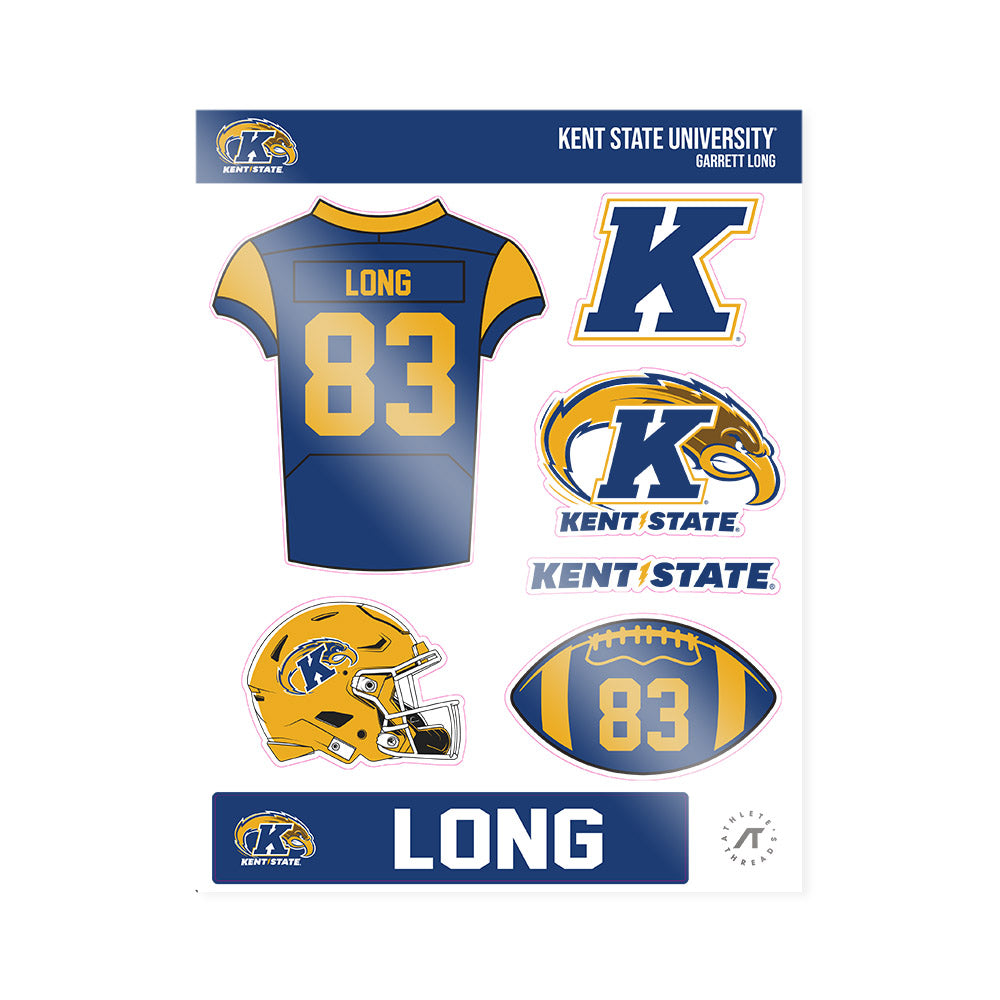 Kent State - NCAA Football : Garrett Long - Sticker Sheet-0