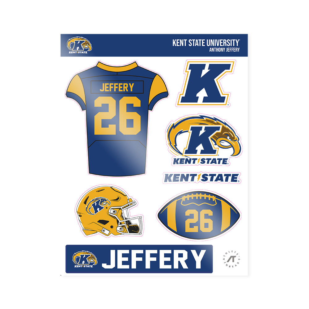 Kent State - NCAA Football : Anthony Jeffery - Sticker Sheet-0