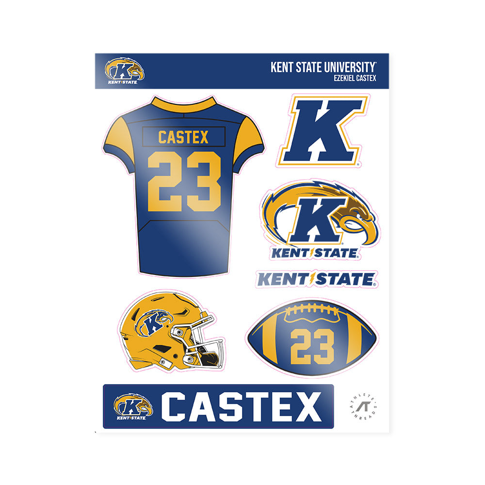 Kent State - NCAA Football : Ezekiel Castex - Sticker Sheet-0