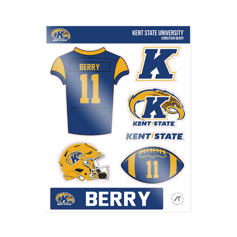Kent State - NCAA Football : Christian Berry - Sticker Sheet-0