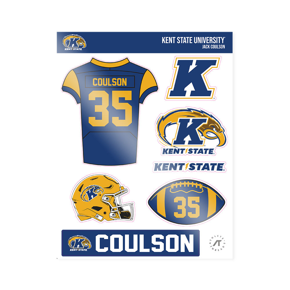 Kent State - NCAA Football : Jack Coulson - Sticker Sheet-0