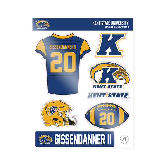 Kent State - NCAA Football : DeWayne Gissendanner II - Sticker Sheet-0