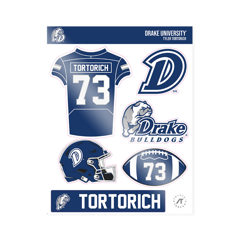 Drake - NCAA Football : Tyler Tortorich - Sticker Sheet-0