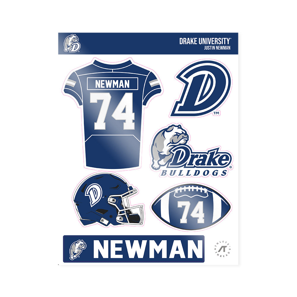 Drake - NCAA Football : Justin Newman - Sticker Sheet-0