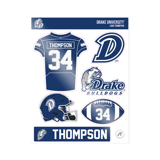 Drake - NCAA Football : Luke Thompson - Sticker Sheet-0
