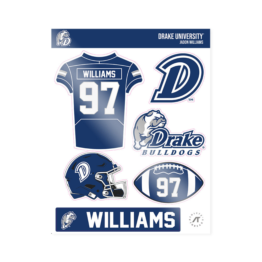 Drake - NCAA Football : Jadon Williams - Sticker Sheet-0