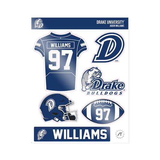 Drake - NCAA Football : Jadon Williams - Sticker Sheet-0