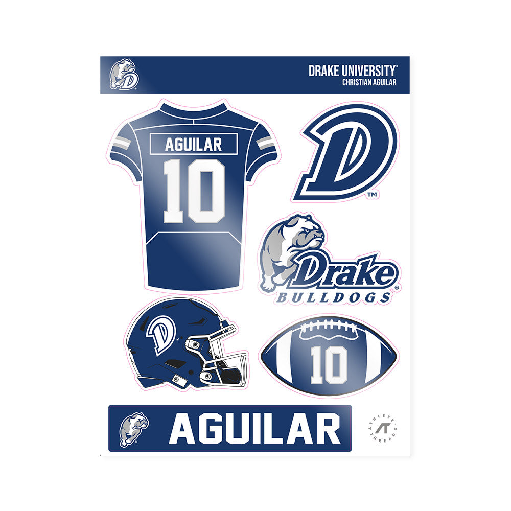 Drake - NCAA Football : Christian Aguilar - Sticker Sheet-0