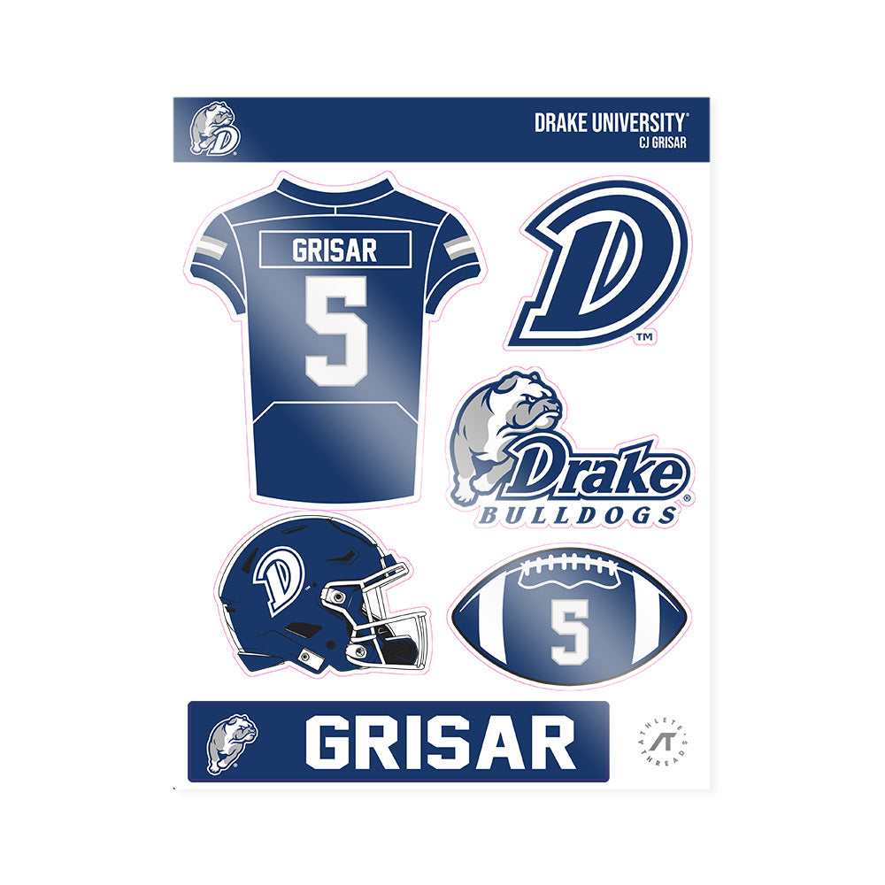 Drake - NCAA Football : CJ Grisar - Sticker Sheet-0