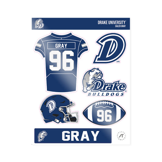 Drake - NCAA Football : Caleb Gray - Sticker Sheet-0