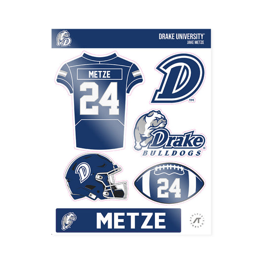 Drake - NCAA Football : Jake Metze - Sticker Sheet-0