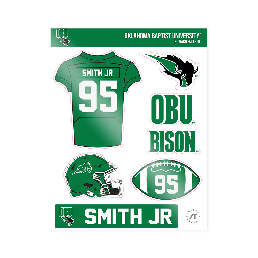 OKBU - NCAA Football : Richard Smith Jr - Sticker Sheet-0