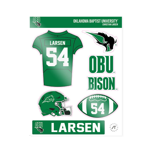 OKBU - NCAA Football : Christian Larsen - Sticker Sheet-0