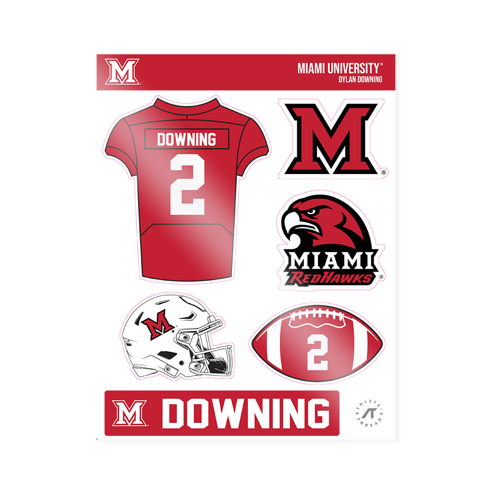 Miami of Ohio - NCAA Football : Dylan Downing - Sticker Sheet-0