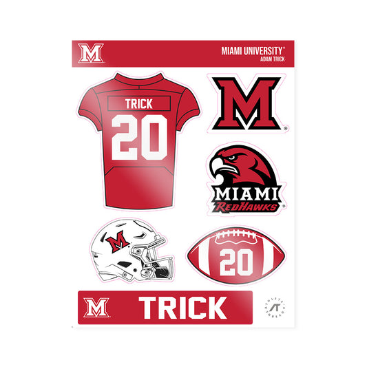 Miami of Ohio - NCAA Football : Adam Trick - Sticker Sheet-0