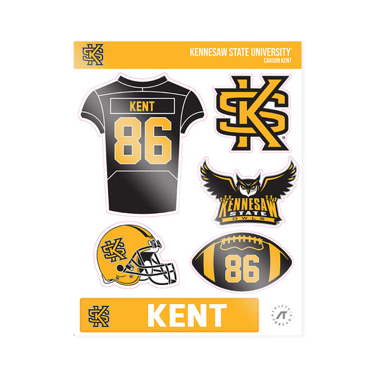 Kennesaw - NCAA Football : Carson Kent - Sticker Sheet-0