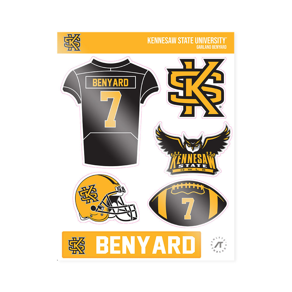 Kennesaw - NCAA Football : Garland Benyard - Sticker Sheet-0