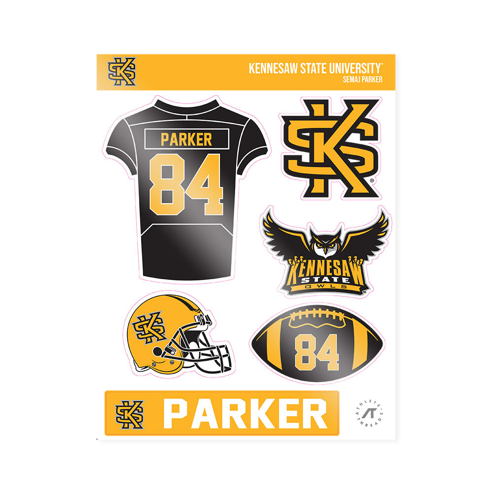 Kennesaw - NCAA Football : Semaj Parker - Sticker Sheet-0
