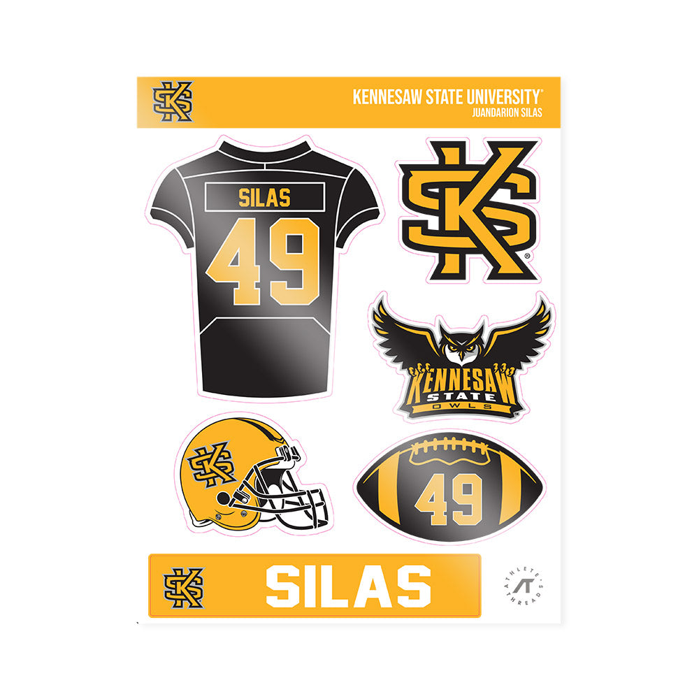 Kennesaw - NCAA Football : Juandarion Silas - Sticker Sheet-0