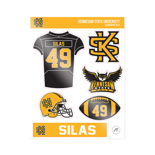 Kennesaw - NCAA Football : Juandarion Silas - Sticker Sheet-0