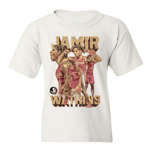 FSU - NCAA Men's Basketball : Jamir Watkins - Youth T-Shirt-0