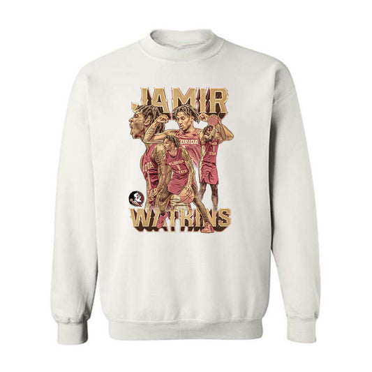 FSU - NCAA Men's Basketball : Jamir Watkins - Crewneck Sweatshirt-0