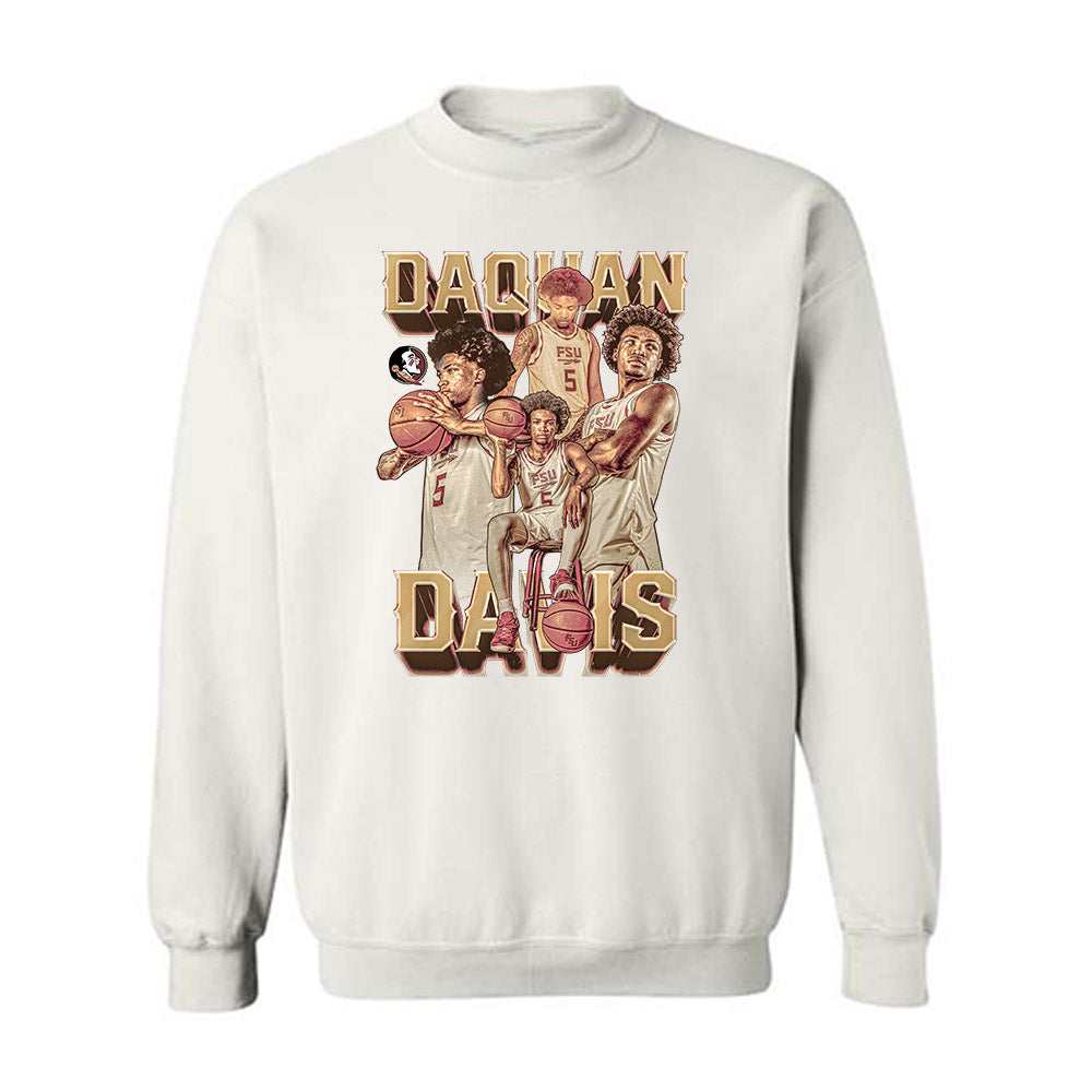 FSU - NCAA Men's Basketball : Daquan Davis - Player Collage Crewneck Sweatshirt-0