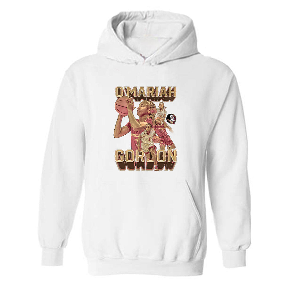 FSU - NCAA Women's Basketball : O'mariah Gordon - Player Collage Hooded Sweatshirt-0