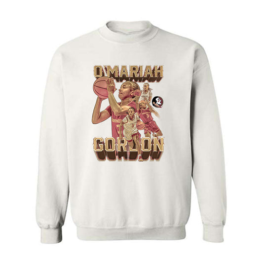 FSU - NCAA Women's Basketball : O'mariah Gordon - Player Collage Crewneck Sweatshirt-0