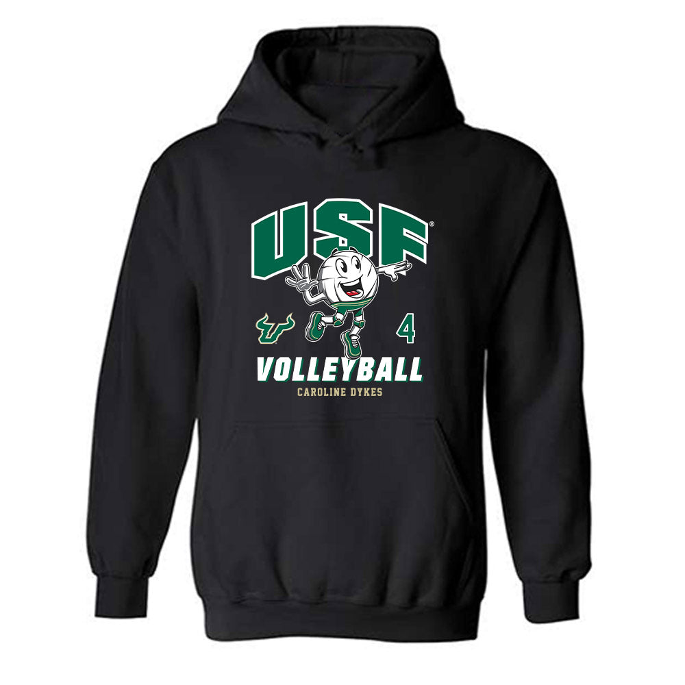 USF - NCAA Women's Volleyball : Caroline Dykes - Fashion Shersey Hooded Sweatshirt-0