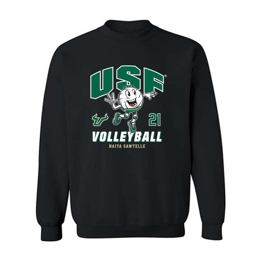 USF - NCAA Women's Volleyball : Naiya Sawtelle - Fashion Shersey Crewneck Sweatshirt-0