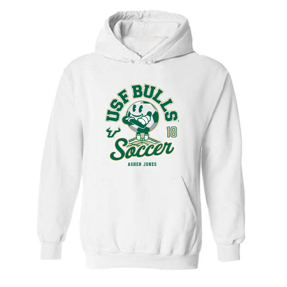 USF - NCAA Men's Soccer : Asher Jones - Fashion Shersey Hooded Sweatshirt-0