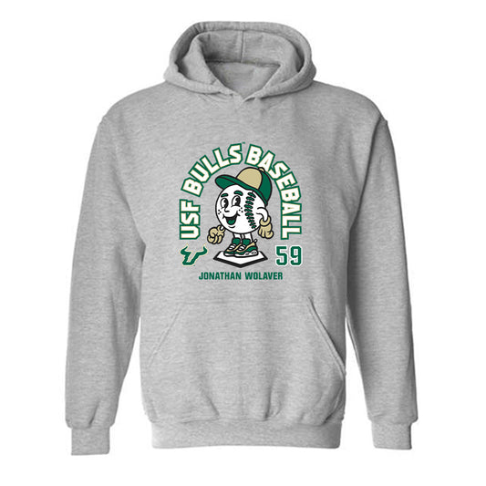 USF - NCAA Baseball : Jonathan Wolaver - Fashion Shersey Hooded Sweatshirt-0