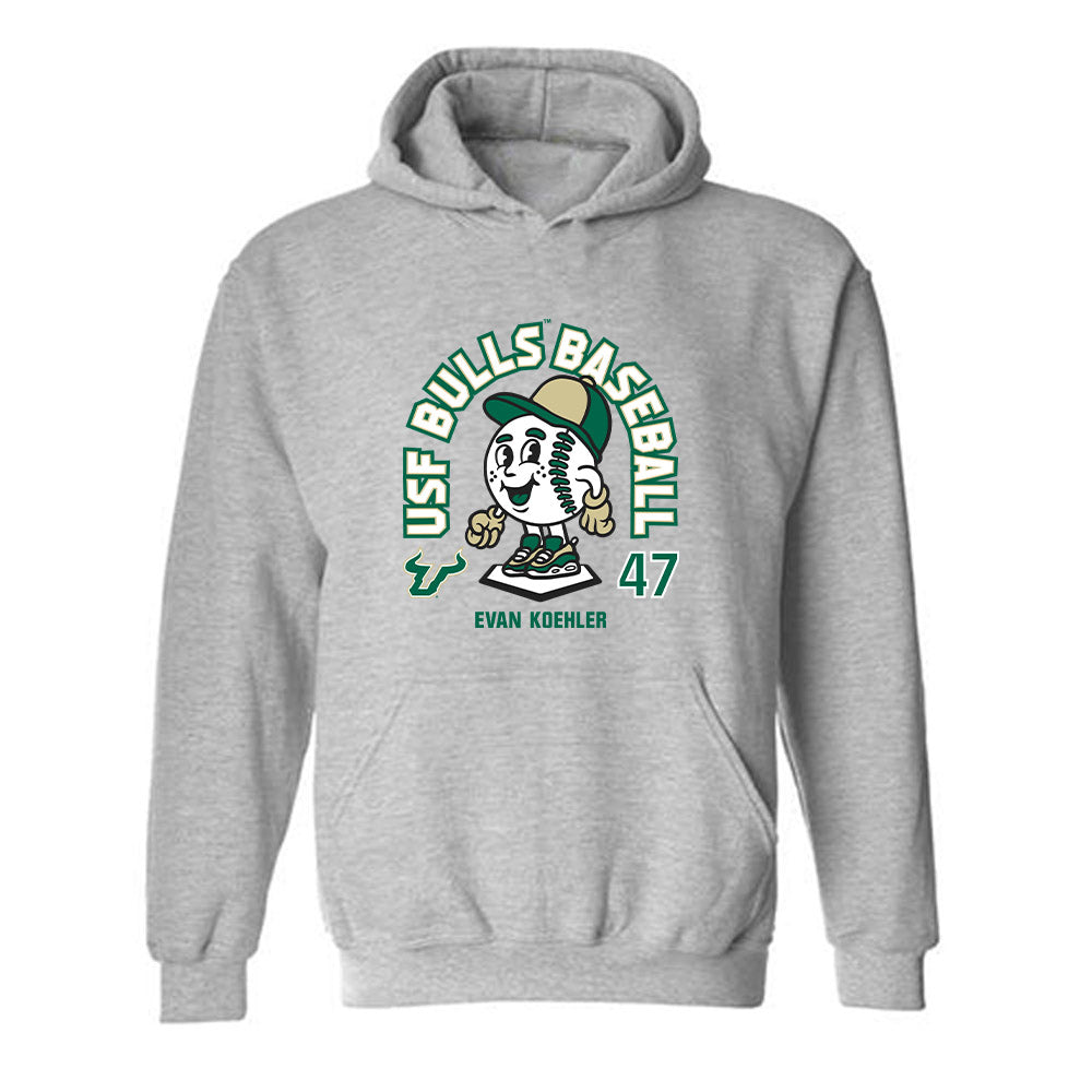 USF - NCAA Baseball : Evan Koehler - Fashion Shersey Hooded Sweatshirt-0