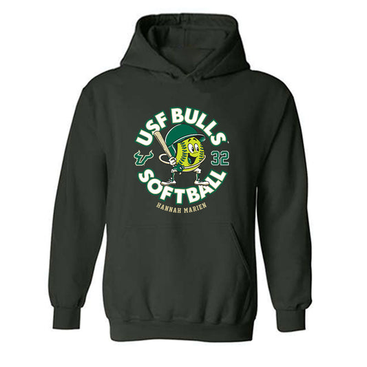 USF - NCAA Softball : Hannah Marien - Fashion Shersey Hooded Sweatshirt-0