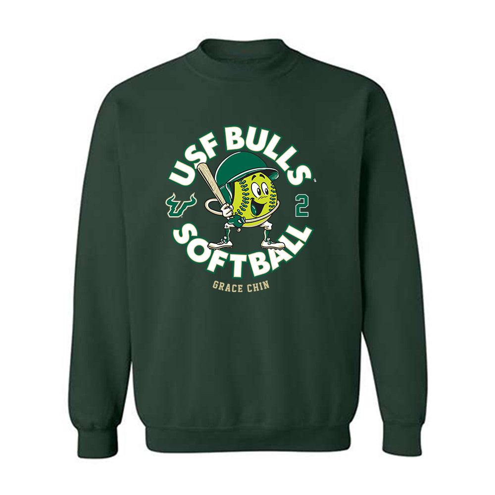 USF - NCAA Softball : Grace Chin - Fashion Shersey Crewneck Sweatshirt-0