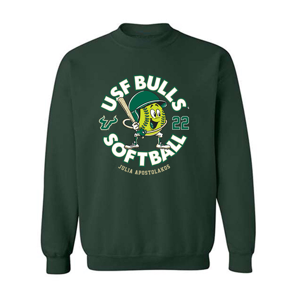 USF - NCAA Softball : Julia Apostolakos - Fashion Shersey Crewneck Sweatshirt-0