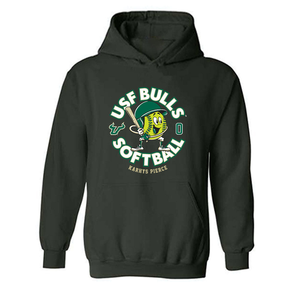 USF - NCAA Softball : Karhys Pierce - Fashion Shersey Hooded Sweatshirt-0