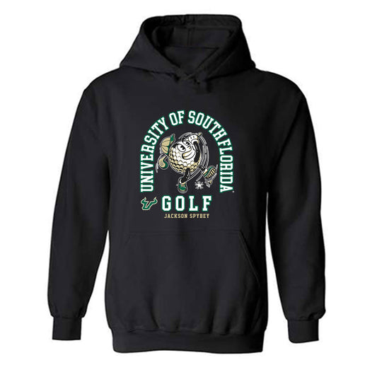 USF - NCAA Men's Golf : Jackson Spybey - Fashion Shersey Hooded Sweatshirt-0