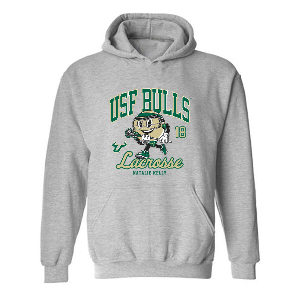 USF - NCAA Women's Lacrosse : Natalie Kelly - Fashion Shersey Hooded Sweatshirt-0