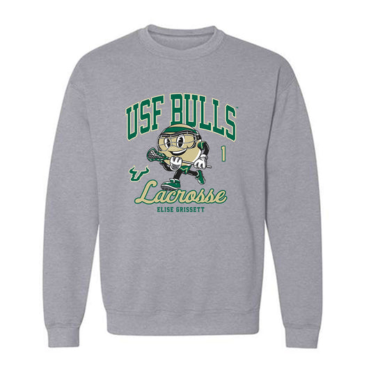 USF - NCAA Women's Lacrosse : Elise Grissett - Fashion Shersey Crewneck Sweatshirt-0