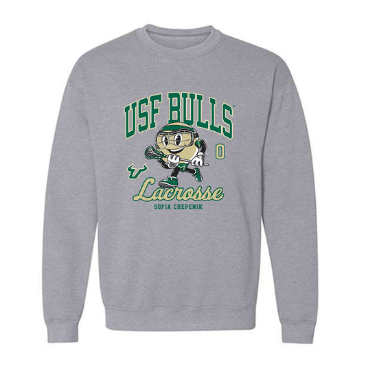 USF - NCAA Women's Lacrosse : Sofia Chepenik - Fashion Shersey Crewneck Sweatshirt-0