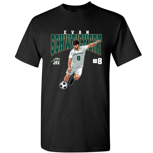 Jacksonville - NCAA Men's Soccer : Evan Schweickert - T-Shirt-0