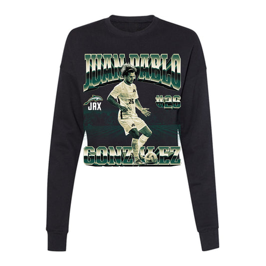 Jacksonville - NCAA Men's Soccer : Juan Pablo Gonzalez - Women's Cropped Crew Fleece-0